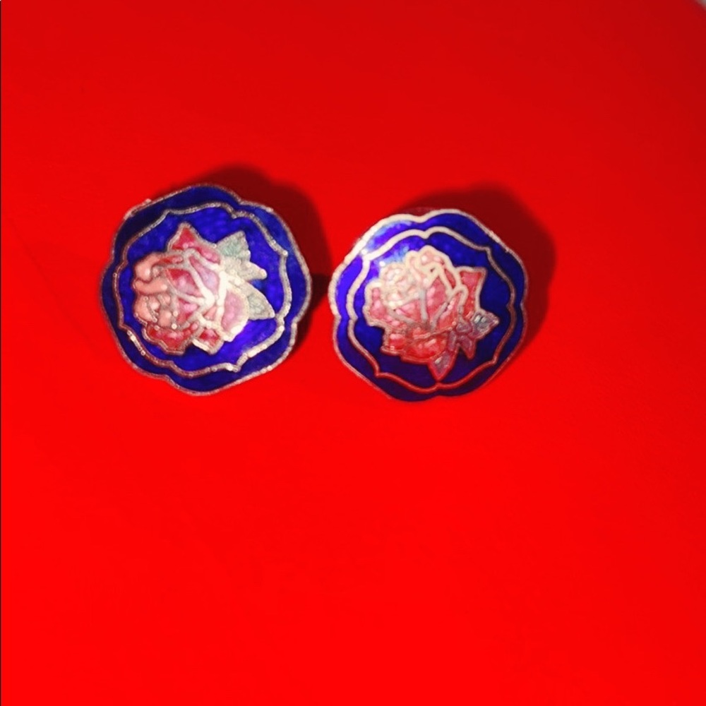 Cloisonné earrings and bracelets